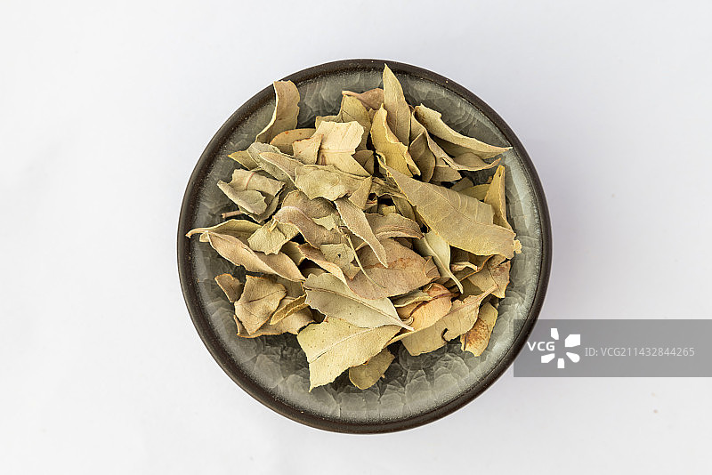 罗布麻-中医中药材草药临床医药标本百科白背景俯拍合集图片素材