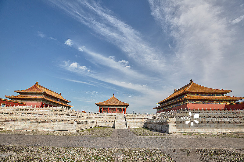 北京故宫三大殿风景图片素材