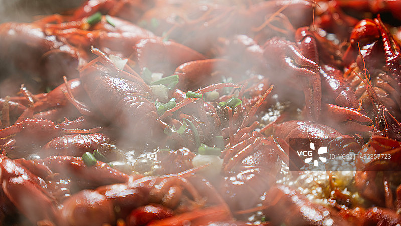 小龙虾烹饪料汁烟火气息美味中餐图片素材