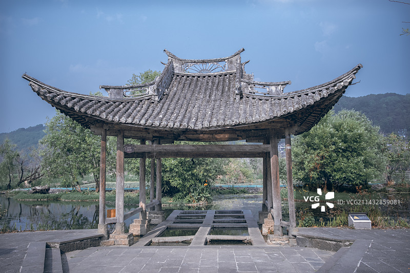 和顺古镇洗衣亭图片素材
