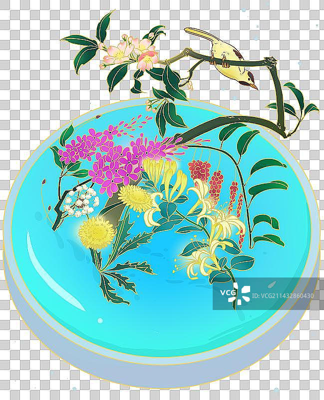 中国风花草树木图片素材