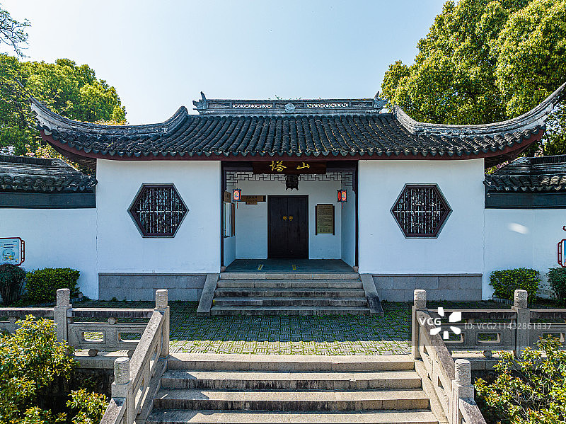 苏州光福，铜观音寺，春季航拍图片素材
