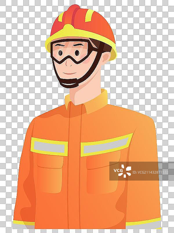 消防员职业人物扁平风免抠元素图片素材