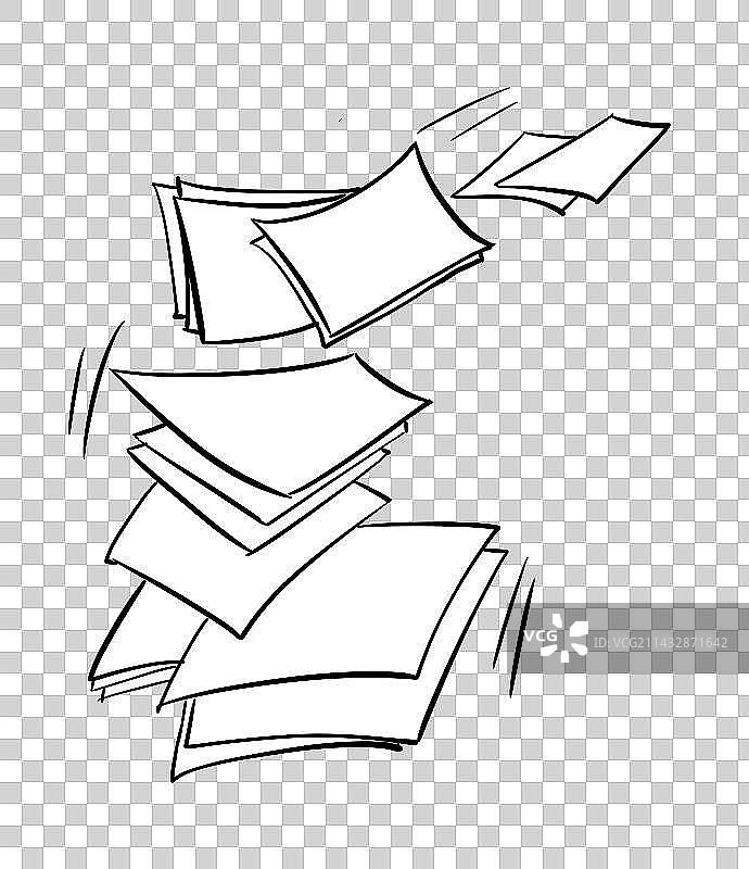 散落的大量文件图片素材