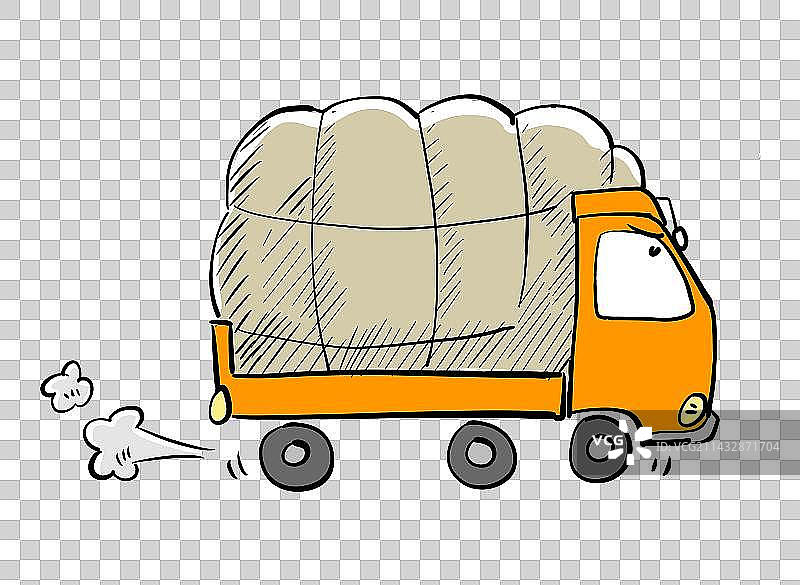 在奔跑的卡通货车图片素材