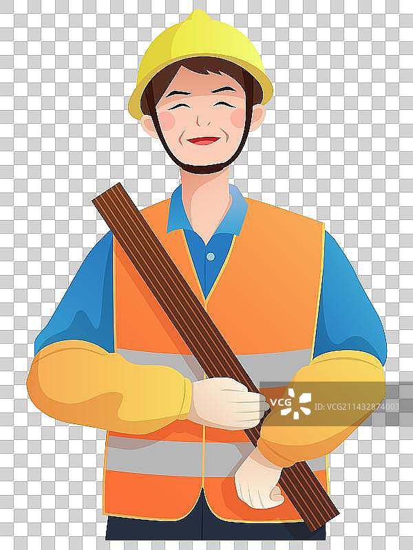 建筑工人城市建设扁平风免抠元素图片素材