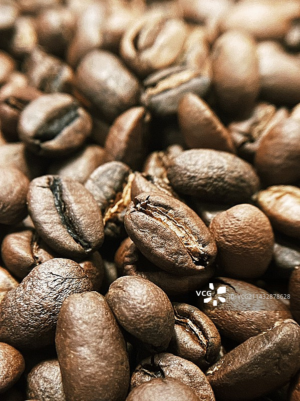 咖啡豆全帧拍摄图片素材