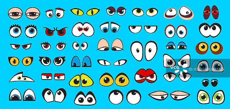 卡通漫画眼睛表情图片素材