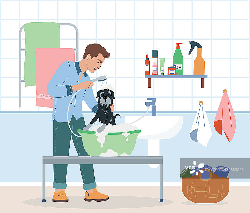 狗狗美容背景图片素材