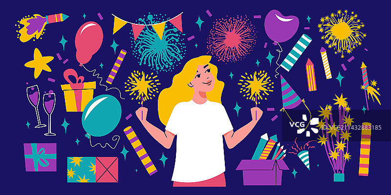 烟花元素合集图片素材