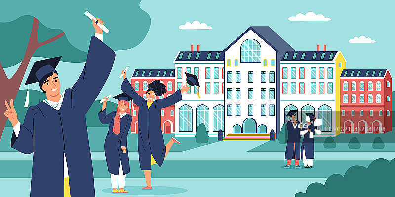 学生宿舍扁平设计图片素材