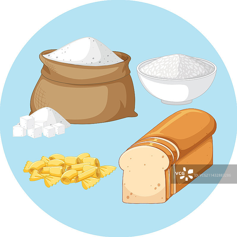 碳水化合物食物合集图片素材