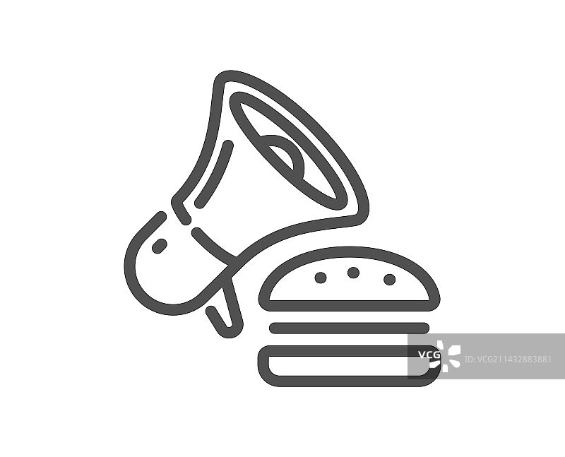 汉堡快餐线条图标图片素材