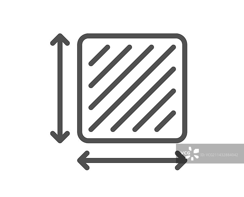 方形区域线图标房间尺寸标志图片素材