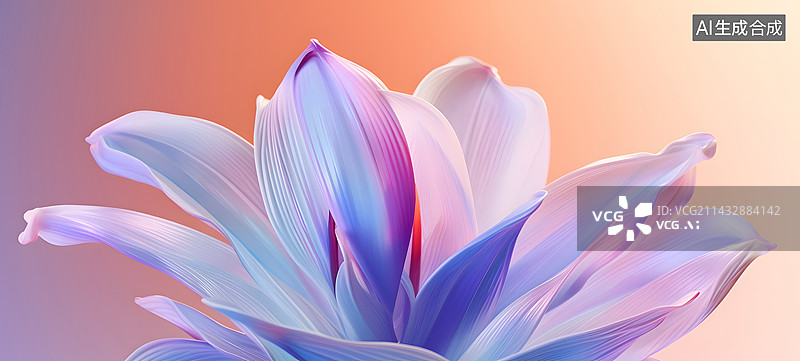 【AI数字艺术】抽象多彩渐变花瓣特写背景素材图片素材