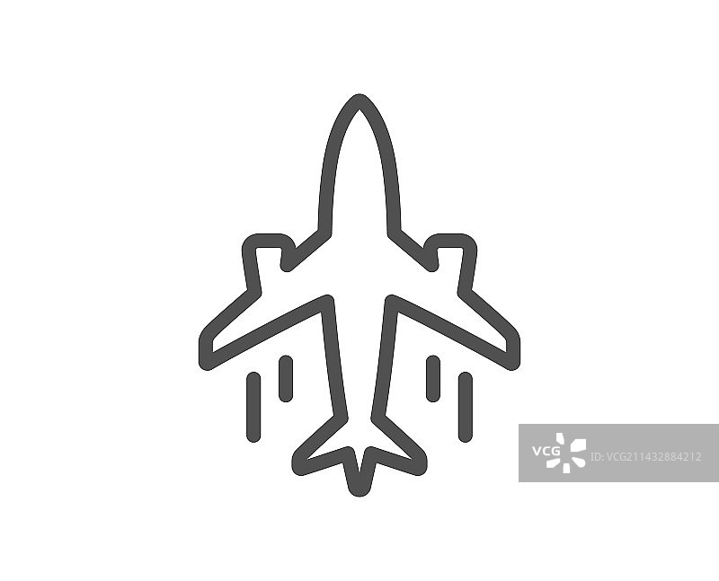 飞机旅行线条图标图片素材