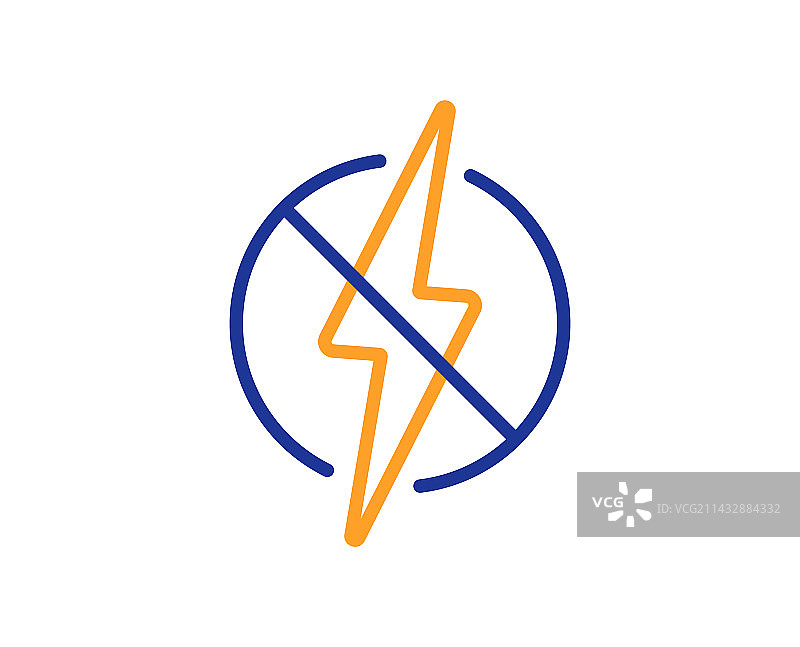 防静电线性图标闪电标志图片素材