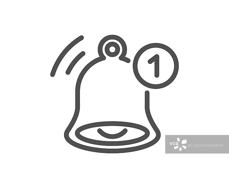 提醒线性图标通知铃铛符号图片素材