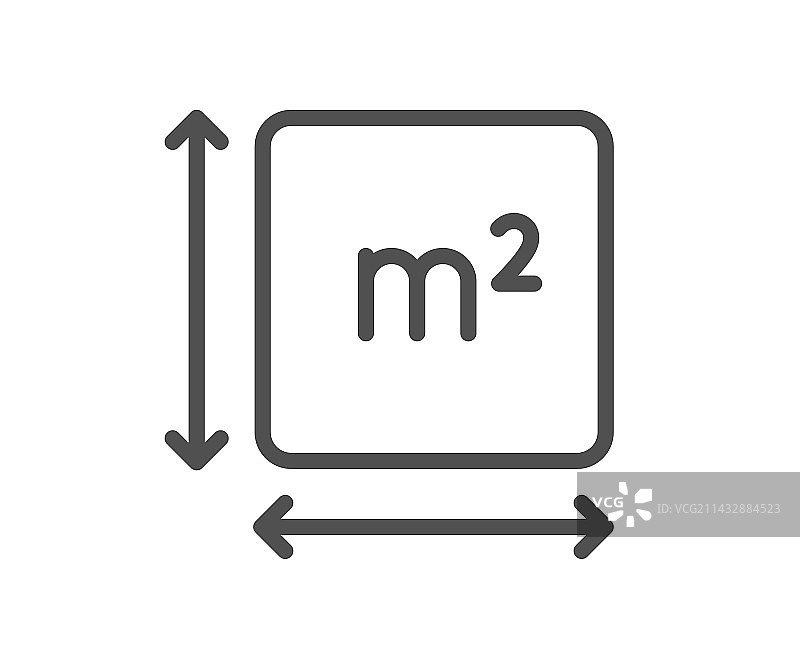 方形区域线图标房间尺寸标志图片素材