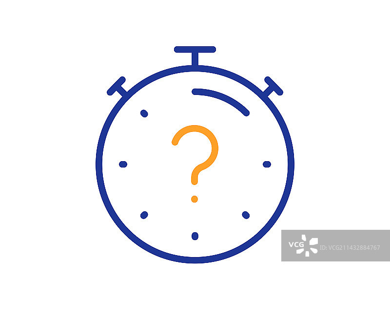 带问号的测验线性图标计时器图片素材