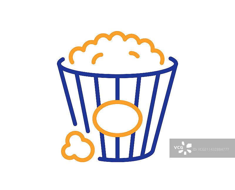 爆米花线性图标图片素材