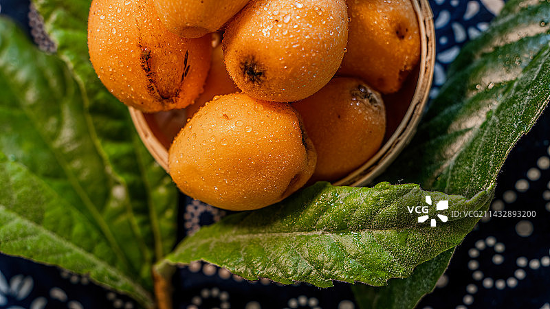 枇杷果实新鲜水果树下枇杷特写攀枝花枇杷水嫩多汁图片素材