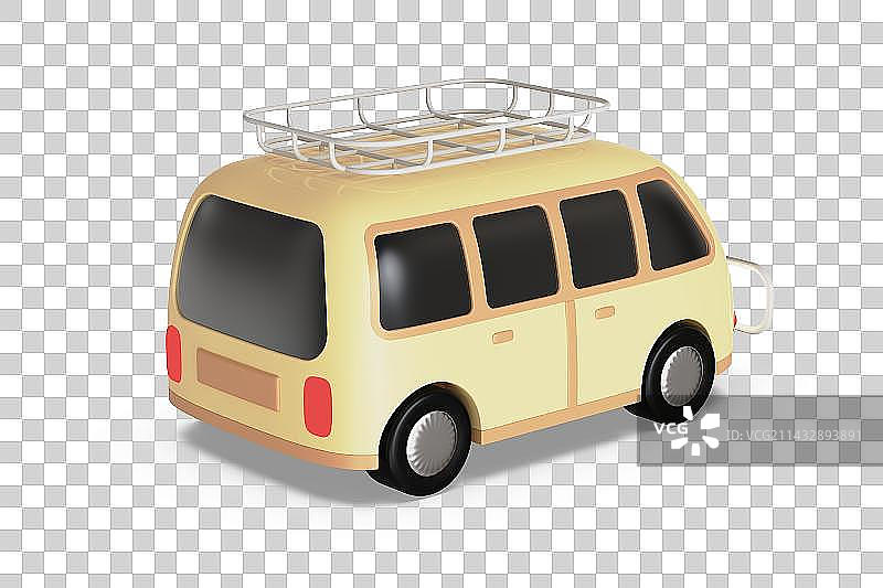 面包车三维插画图片素材