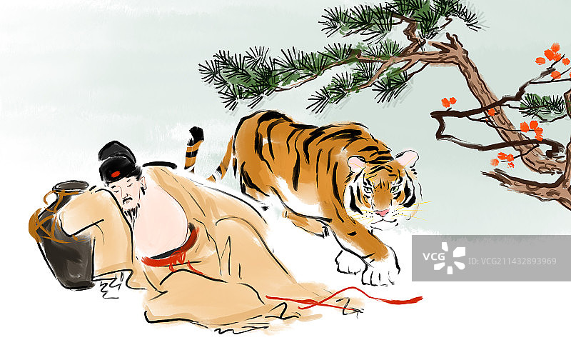 老虎白酒图片素材