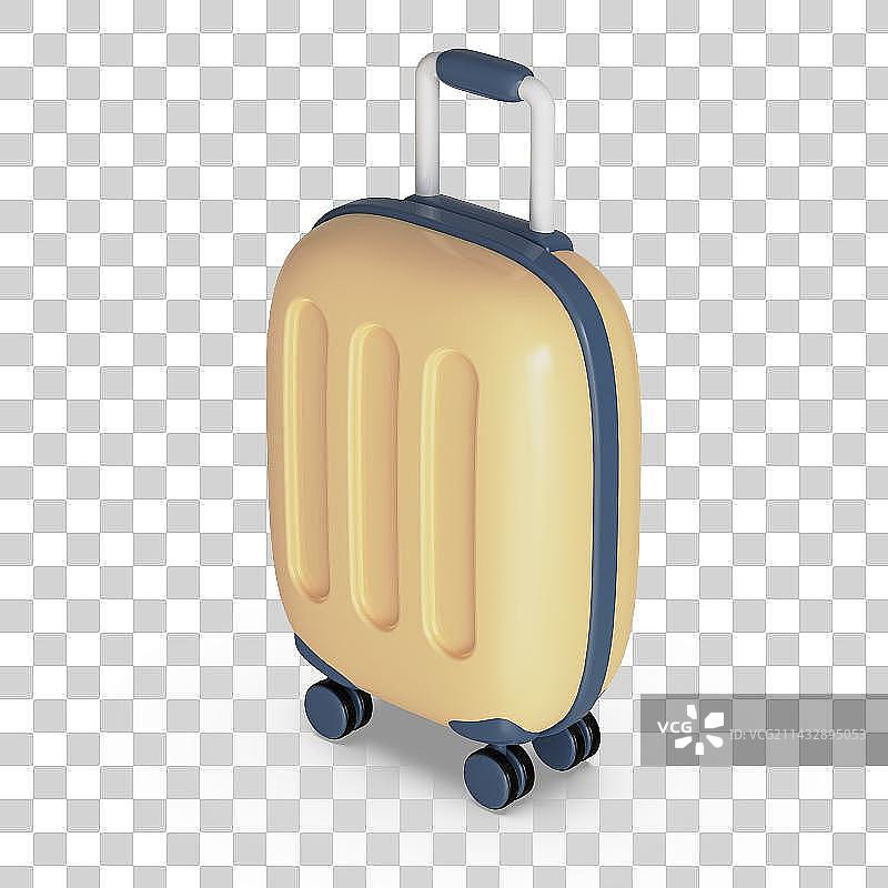 行李箱三维插画图片素材