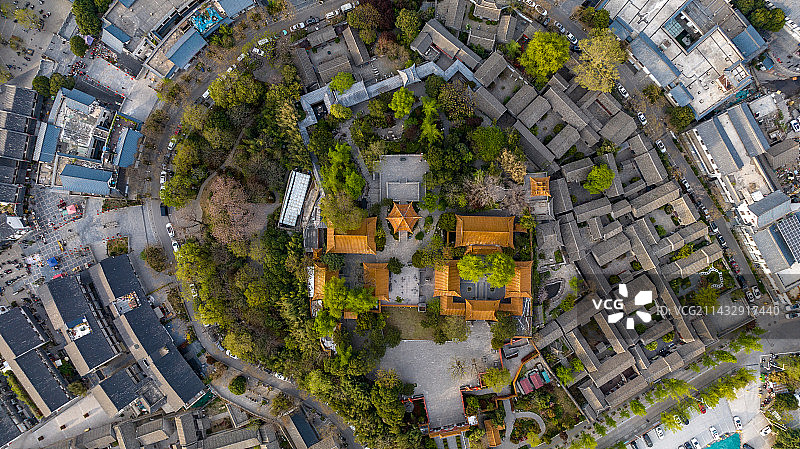 航拍徐州市户部山步行街回龙窝古建筑群图片素材