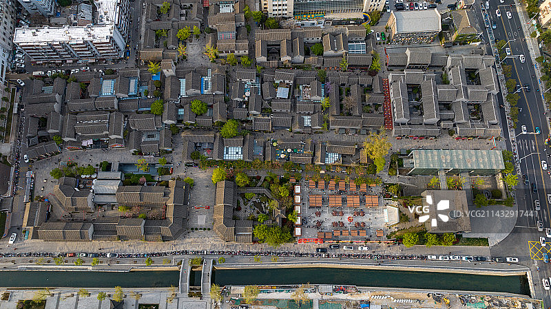 航拍徐州市户部山步行街回龙窝古建筑群图片素材