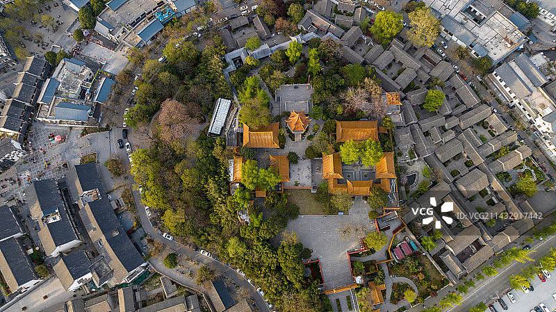 航拍徐州市户部山步行街回龙窝古建筑群图片素材