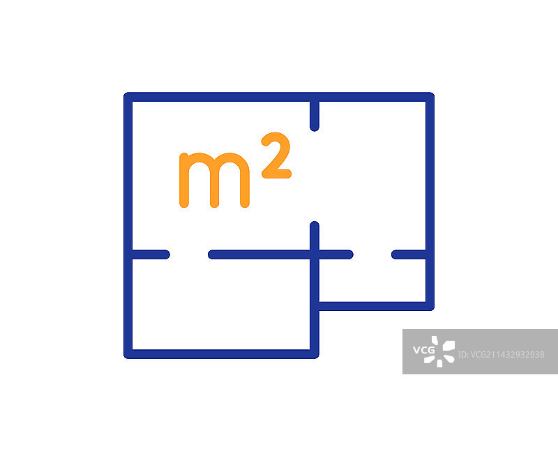 房屋楼层平面图线条图标图片素材