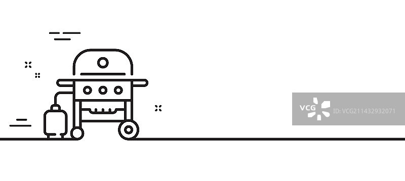 燃气烤炉线条图标图片素材