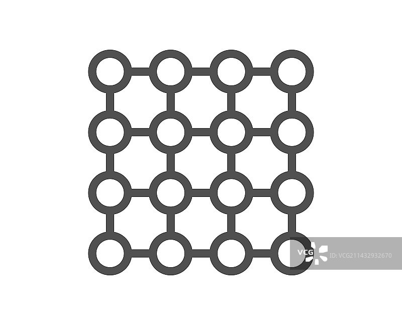 气体粒子网格密度线图标图片素材