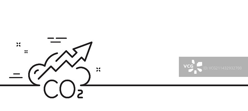 二氧化碳气体线性图标图片素材