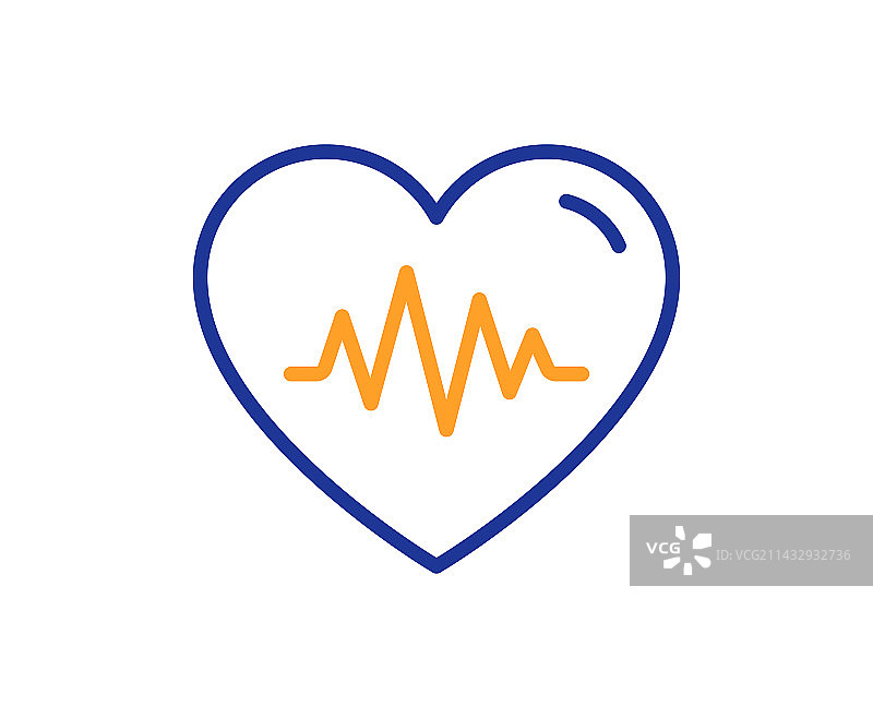 心跳线条图标，心率信号图片素材