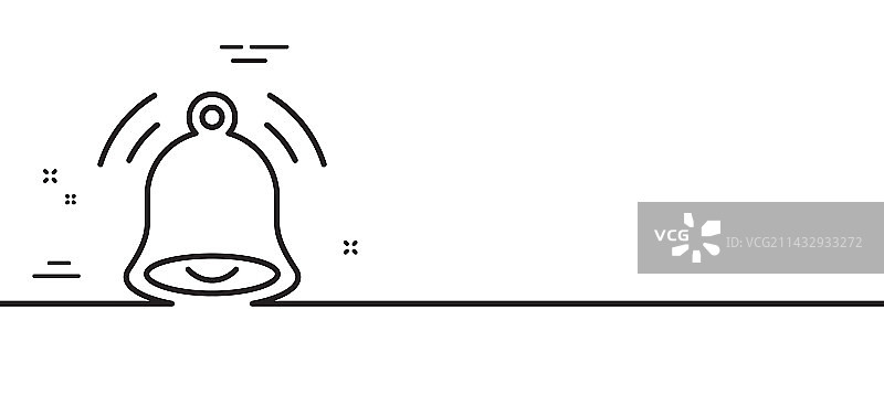 铃铛提示线性图标消息通知标志图片素材
