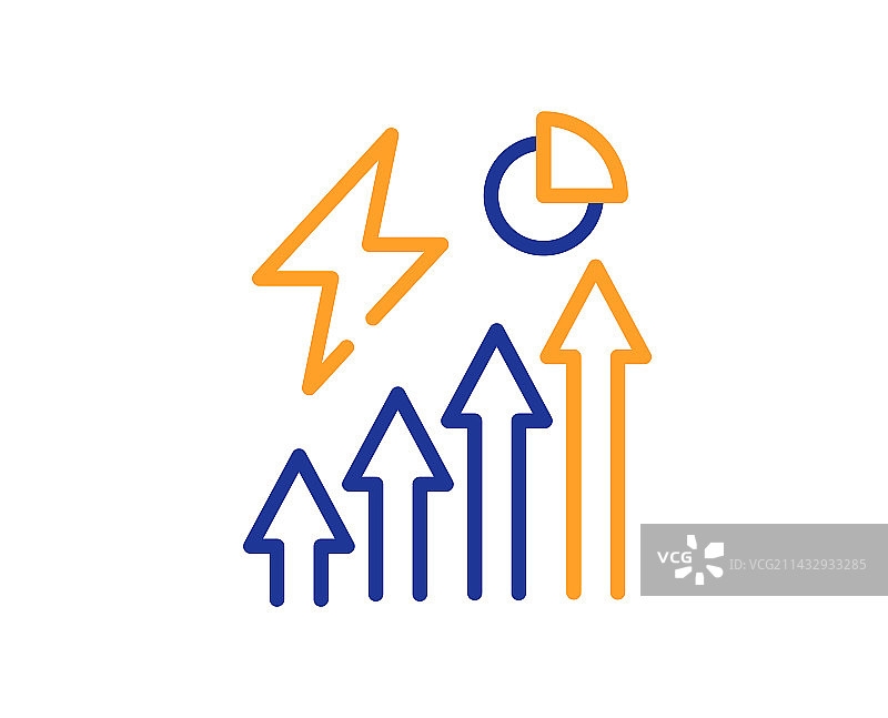 电力消耗线性图标图片素材