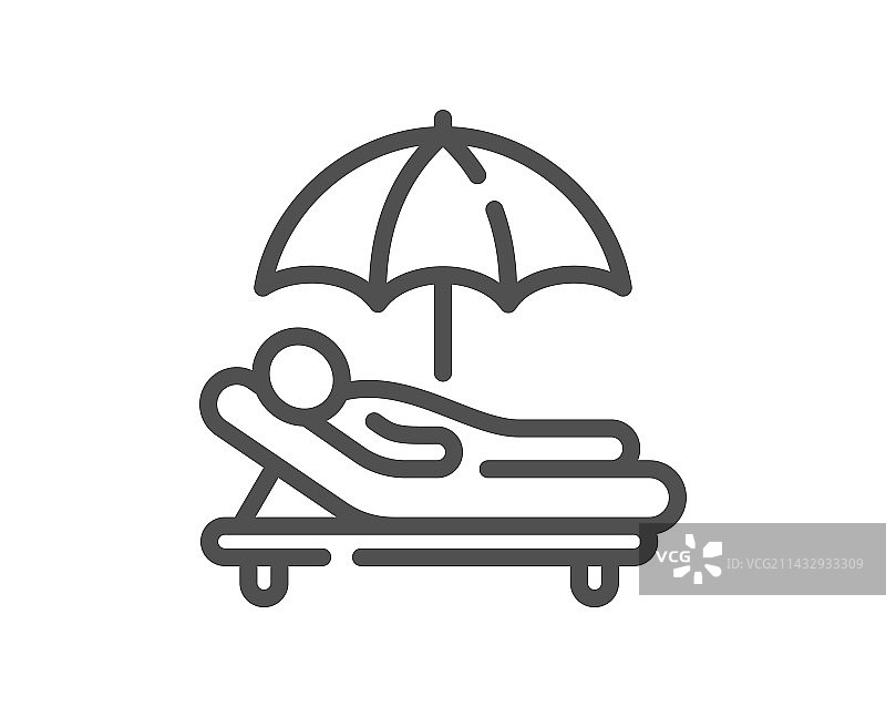 日光浴床躺椅标志图片素材