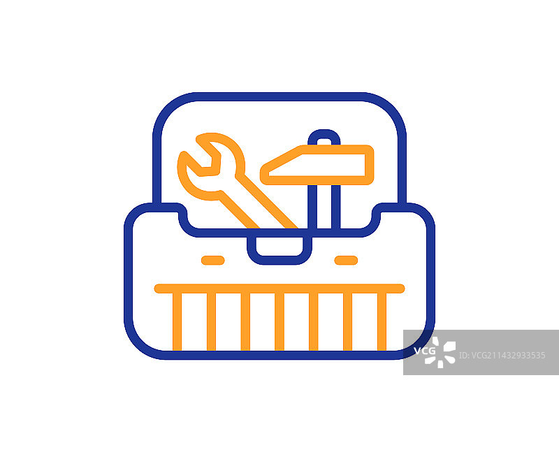 维修工具箱线性图标图片素材