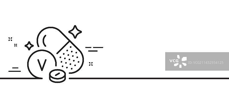 钒矿物线性图标化学元素V图片素材