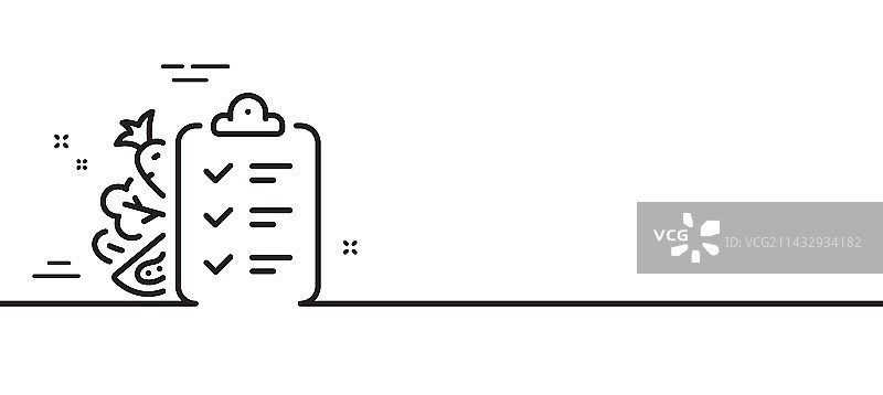 低卡路里食物标志的饮食菜单线条图标图片素材