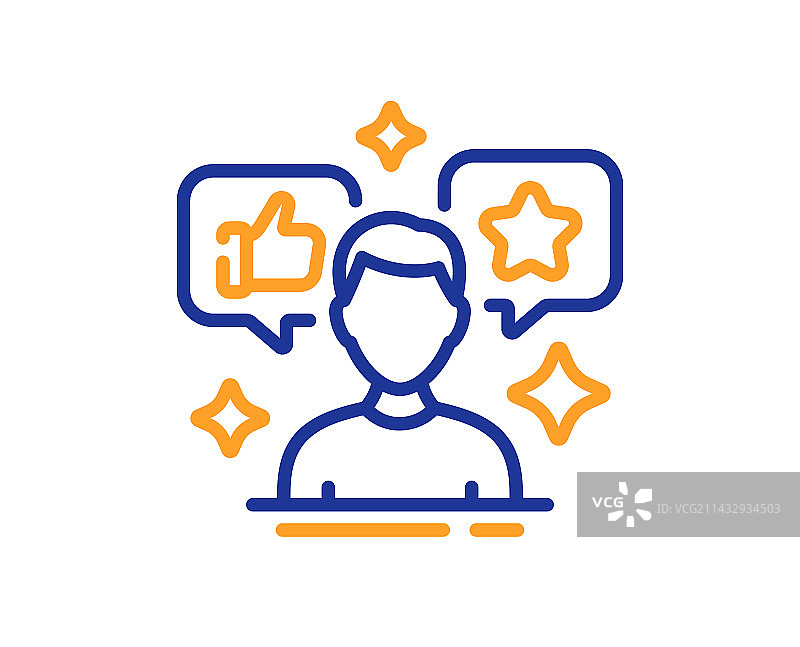 社交媒体线性图标影响力标志图片素材