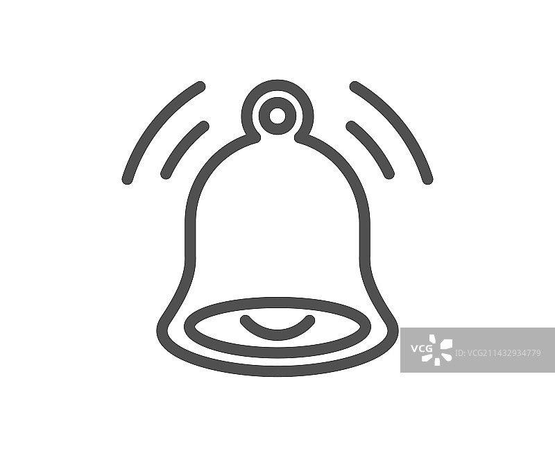 铃铛提示线性图标消息通知标志图片素材
