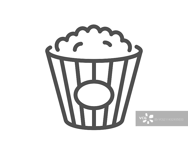 爆米花线性图标图片素材