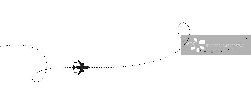 飞机航线背景与飞机图标图片素材