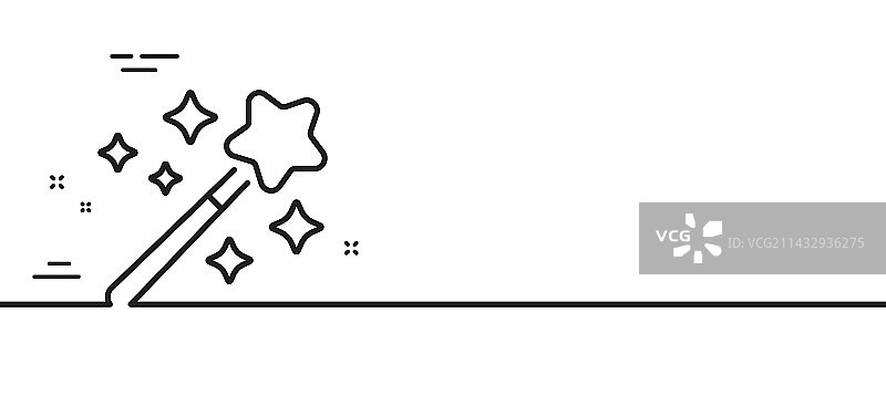 魔术师的魔法棒线条图标图片素材