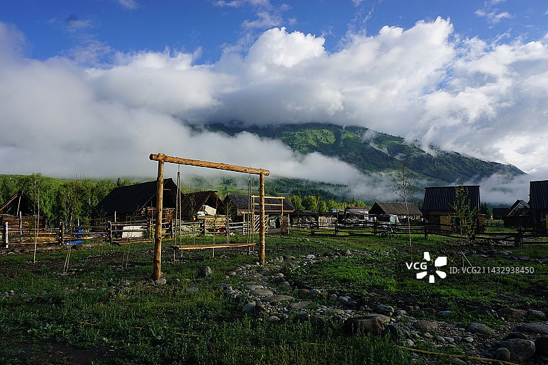 喀纳斯 月亮湾 神仙湾 禾木图片素材