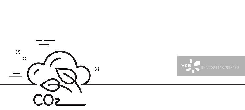 二氧化碳气体线性图标图片素材